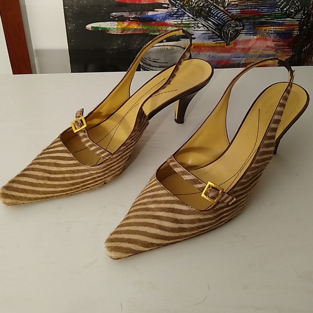 Kate Spade fur covered shoes